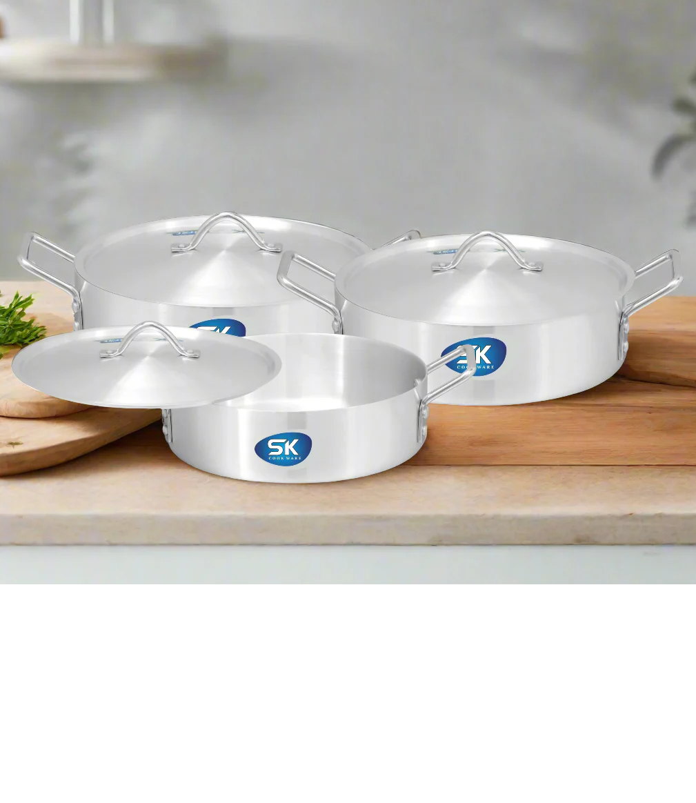 SK Metal Finish 6 Pieces Fish Pot Set 8-10 (36-38-40CM)